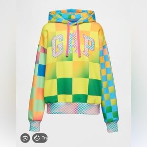 Gap x HFR checkered logo hoodie by Bruce Glen size small